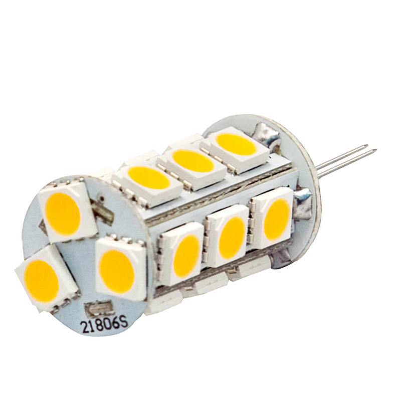 AC10-18V/DC10-30V, Back-Pin Tower T3 JC G4 LED Bulb, 3.6 Watts, 20-25W Equivalent, 5-Pack AC10-18V/DC10-30V, Back-Pin Tower T3 JC G4 LED Bulb, 3.6 Watts, 20-25W Equivalent, 5-Pack